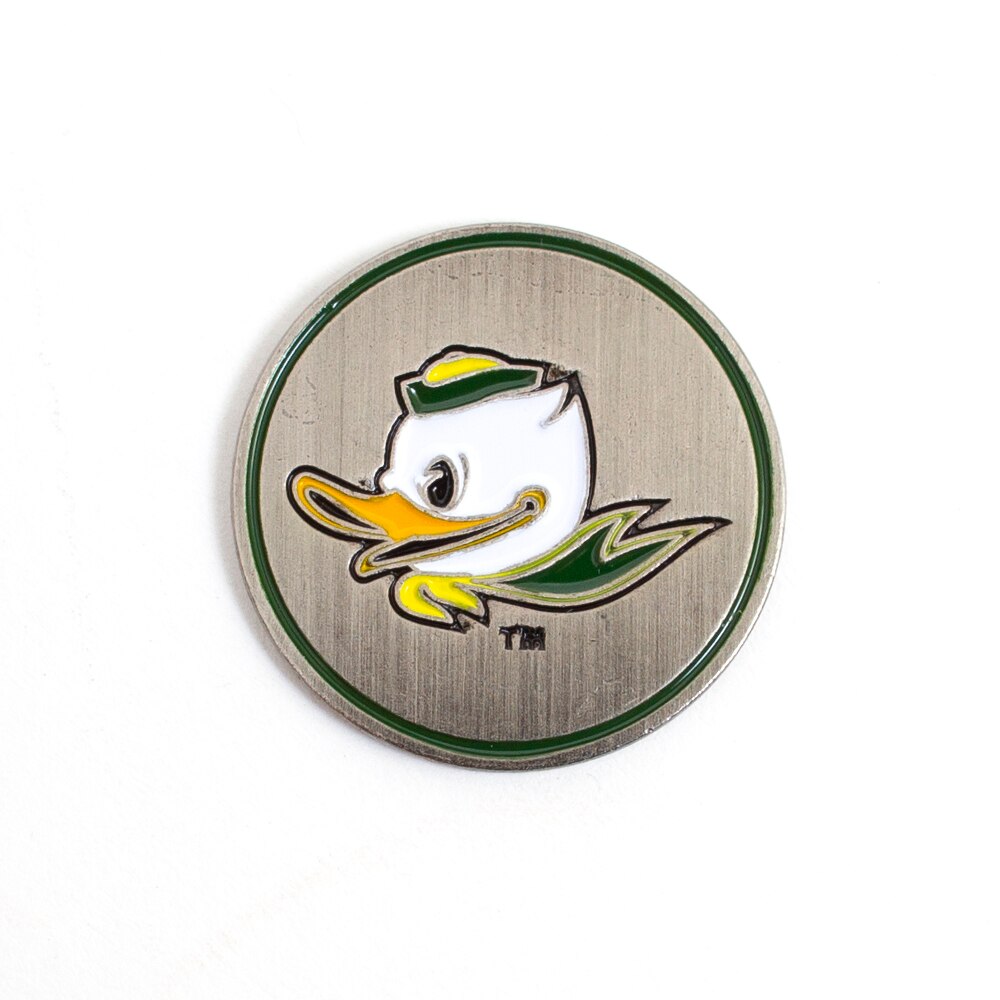 Fighting Duck, White, Sports Equipment, Metal, Sports, Golf, Silver color, Ball Marker, 241563
